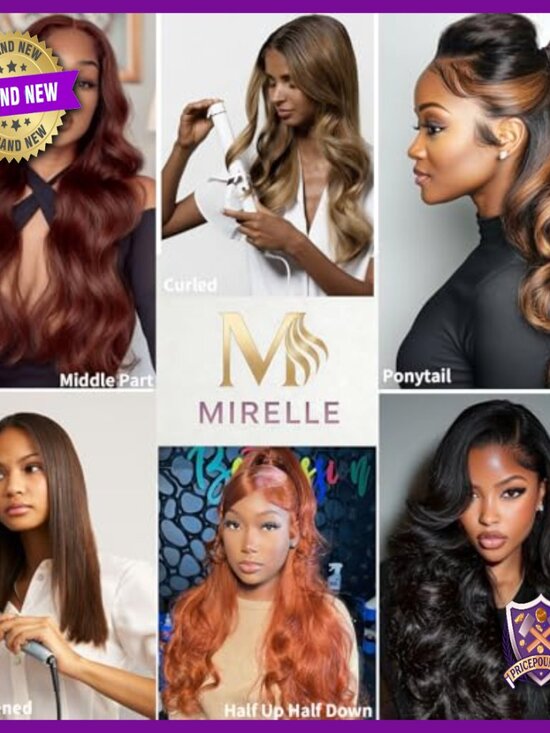 13x6 Synthetic Lace Front Wig - Body Wave Style - Heat Resistant - 30 Inches